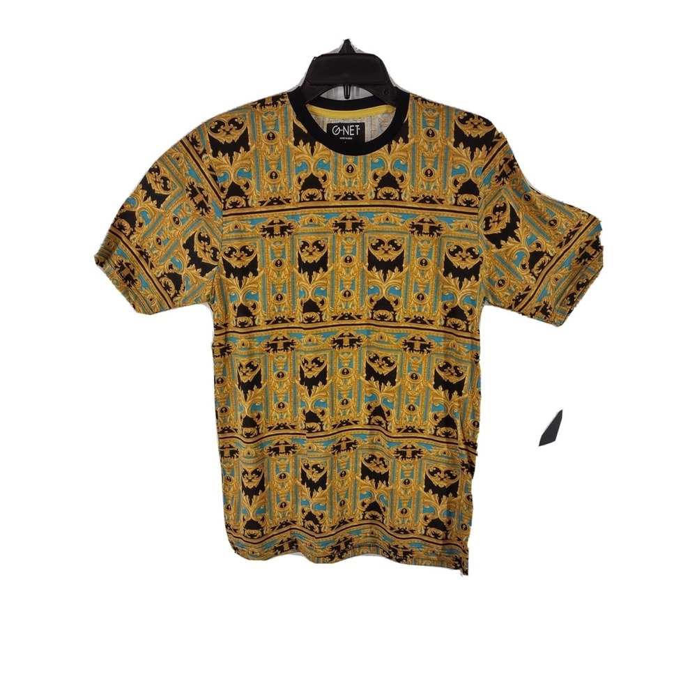 Graphic Print Shirt Spandex Blend Mens Size X-Large / XL G-Net Short Sleeve  New